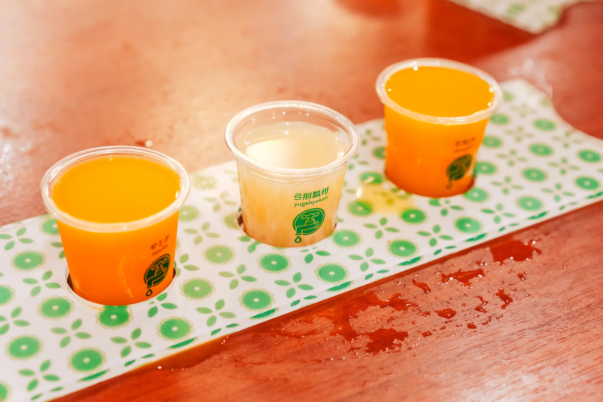 みかんジュースの飲み比べ、せとか・弓削瓢柑・不知火の3種